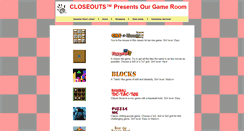 Desktop Screenshot of games.closeouts.com